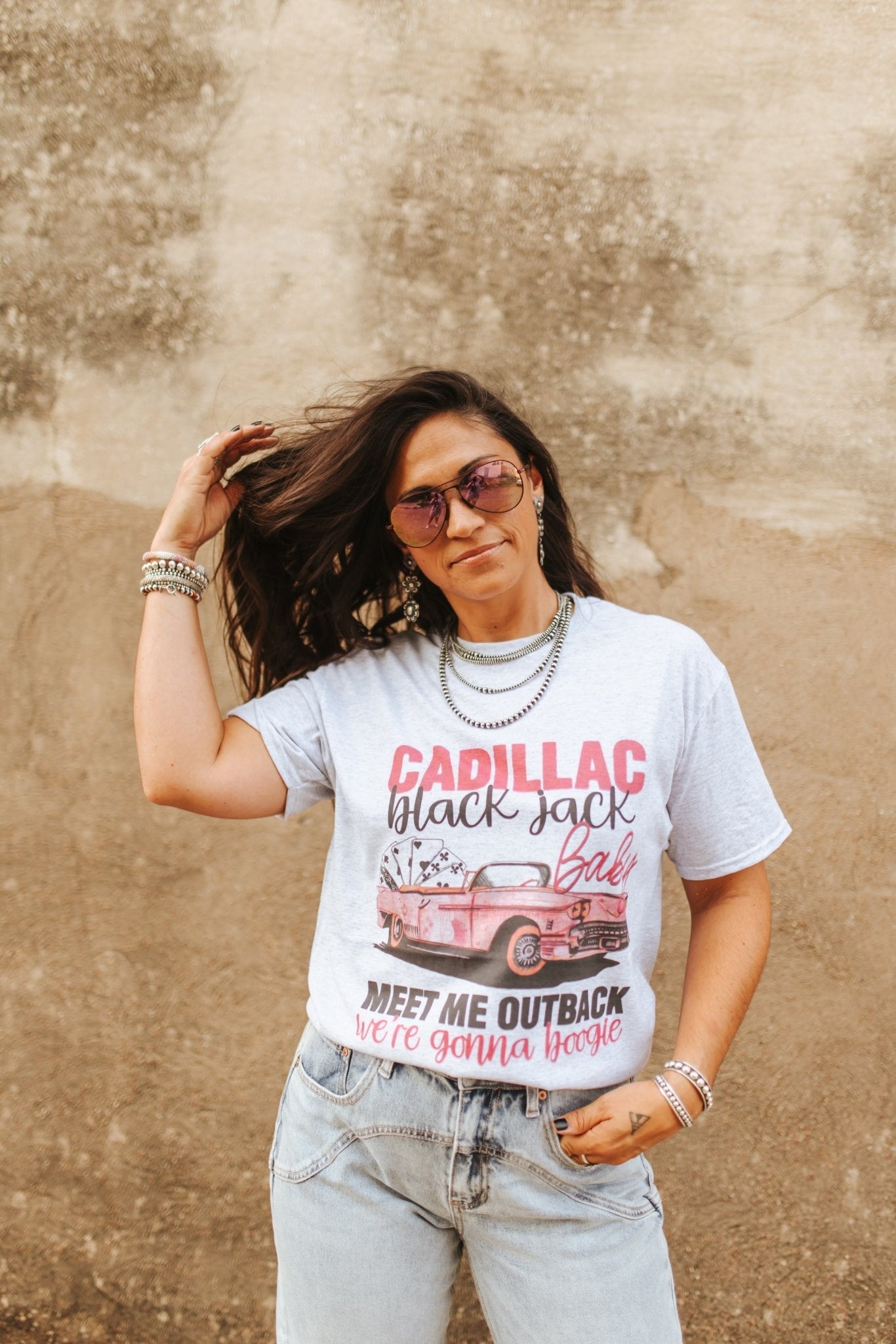 Wild Junkie Cadillac Black Jack Graphic Tee — Black detail