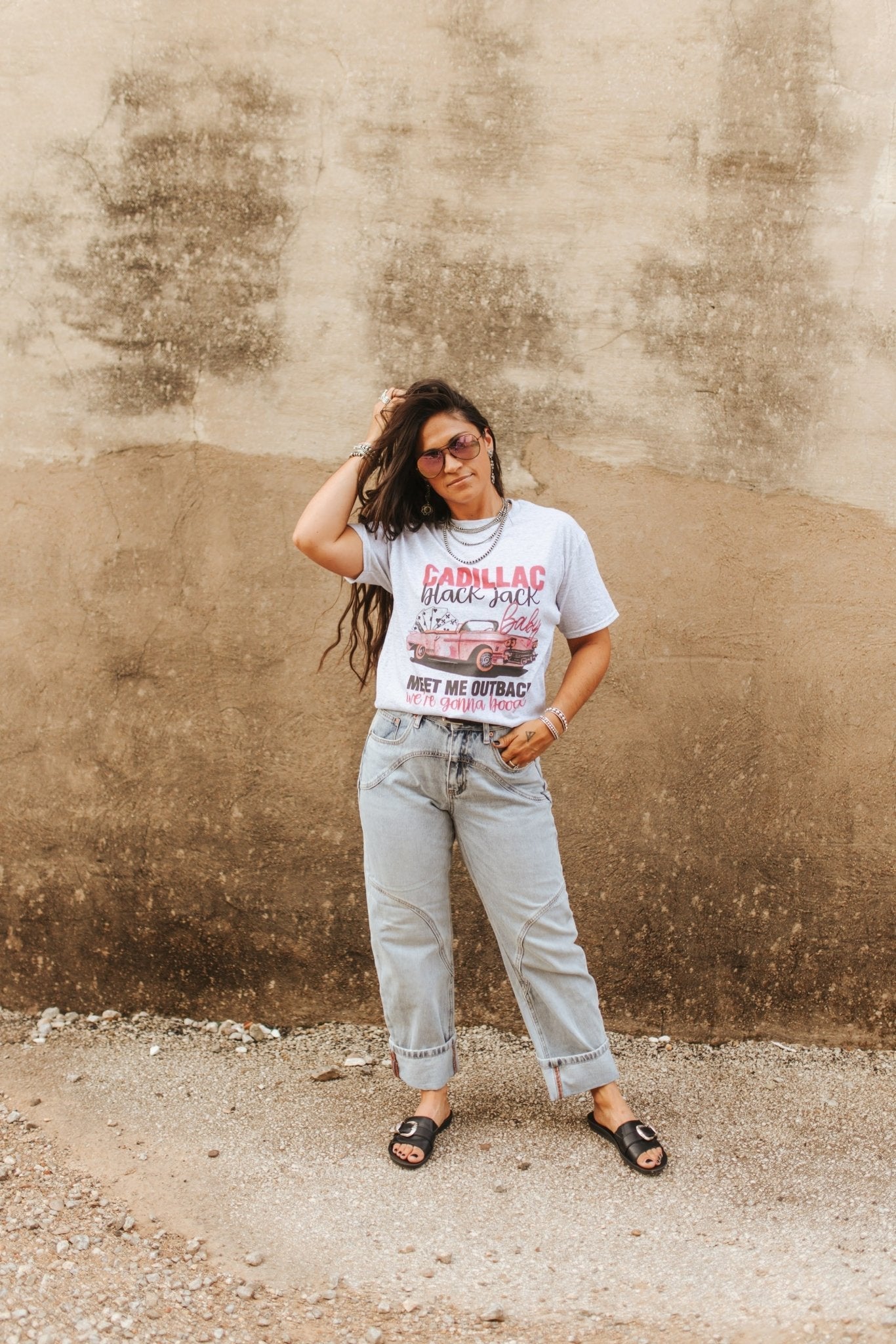 Wild Junkie Cadillac Black Jack Graphic Tee — Wild Junkie branding close-up