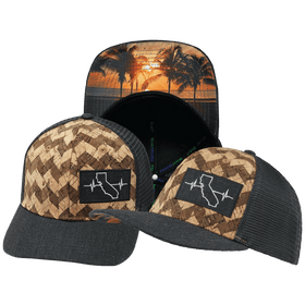 California Hat - Baseball Hat Fit - Cork - Charcoal Gray - Trucker Mesh