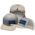 The Heartbeat Brand California Hat - Baseball Hat Fit - Cream / Gray - Trucker Mesh — main product shot