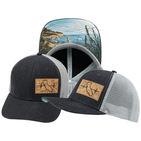 California Hat - Baseball Hat Fit - Charcoal / Gray - Trucker Mesh