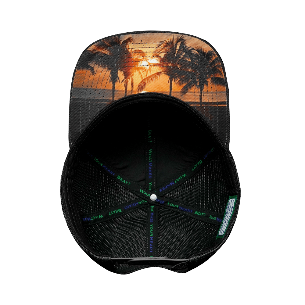 The Heartbeat Brand California Hat - Baseball Hat Fit - Cork - Charcoal Gray - Trucker Mesh — alternative angle