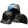 The Heartbeat Brand California Hat - Baseball Hat Fit - Green Camo / Black - Jersey Mesh — main product shot