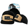 The Heartbeat Brand California Hat - Flat Bill - Cork - Black - Jersey Mesh — main product shot