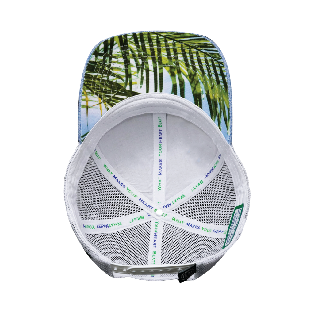 The Heartbeat Brand California Hat - Low Profile - Blue / White - Trucker Mesh — alternative angle