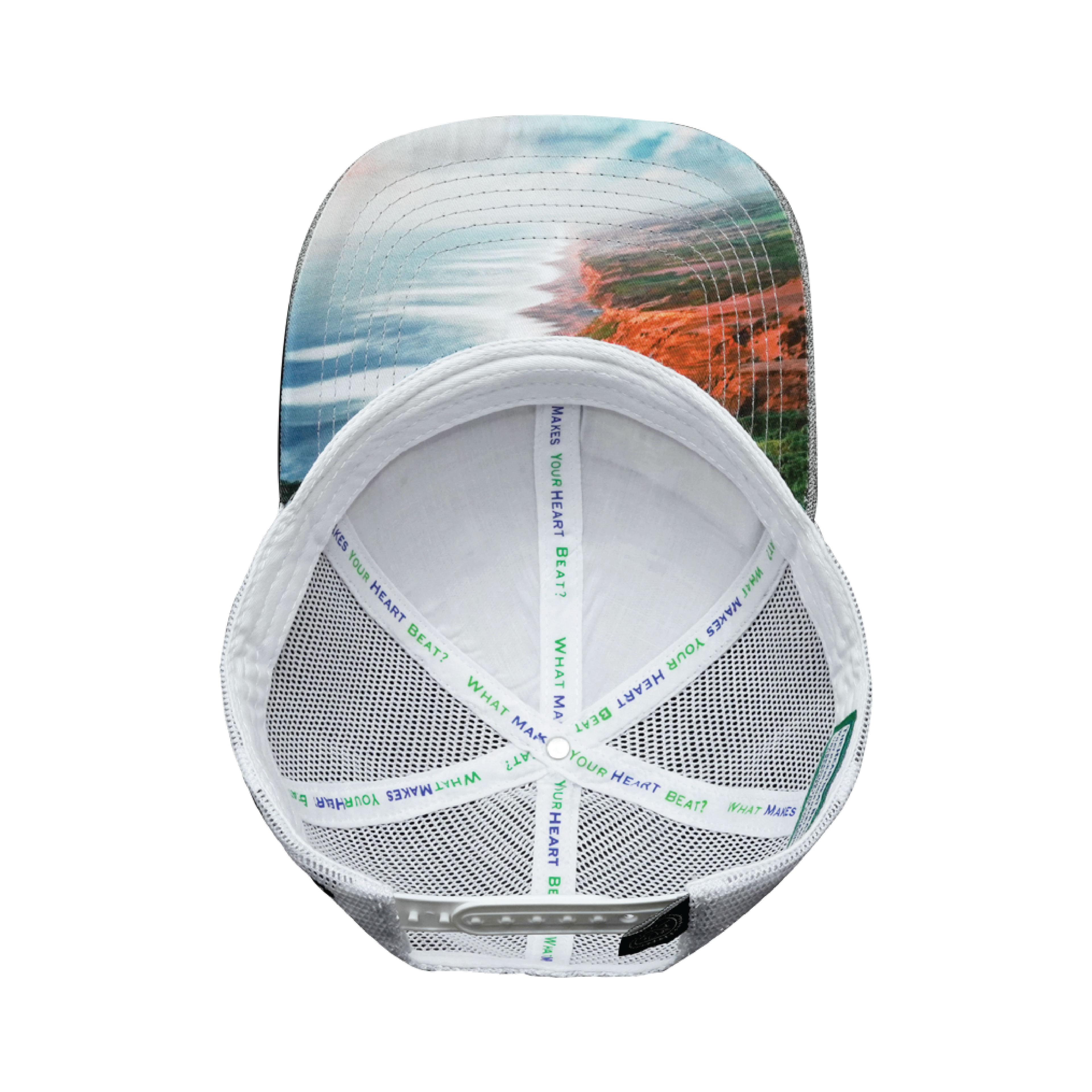 The Heartbeat Brand California Hat - Low Profile - Heather Gray / White - Trucker Mesh — alternative angle