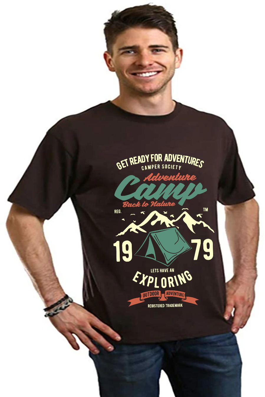 Spun Bamboo Camp Adventure Men's Bamboo Viscose/Organic Cotton Short Sleeve Graphic T-Shirt — comparison shot