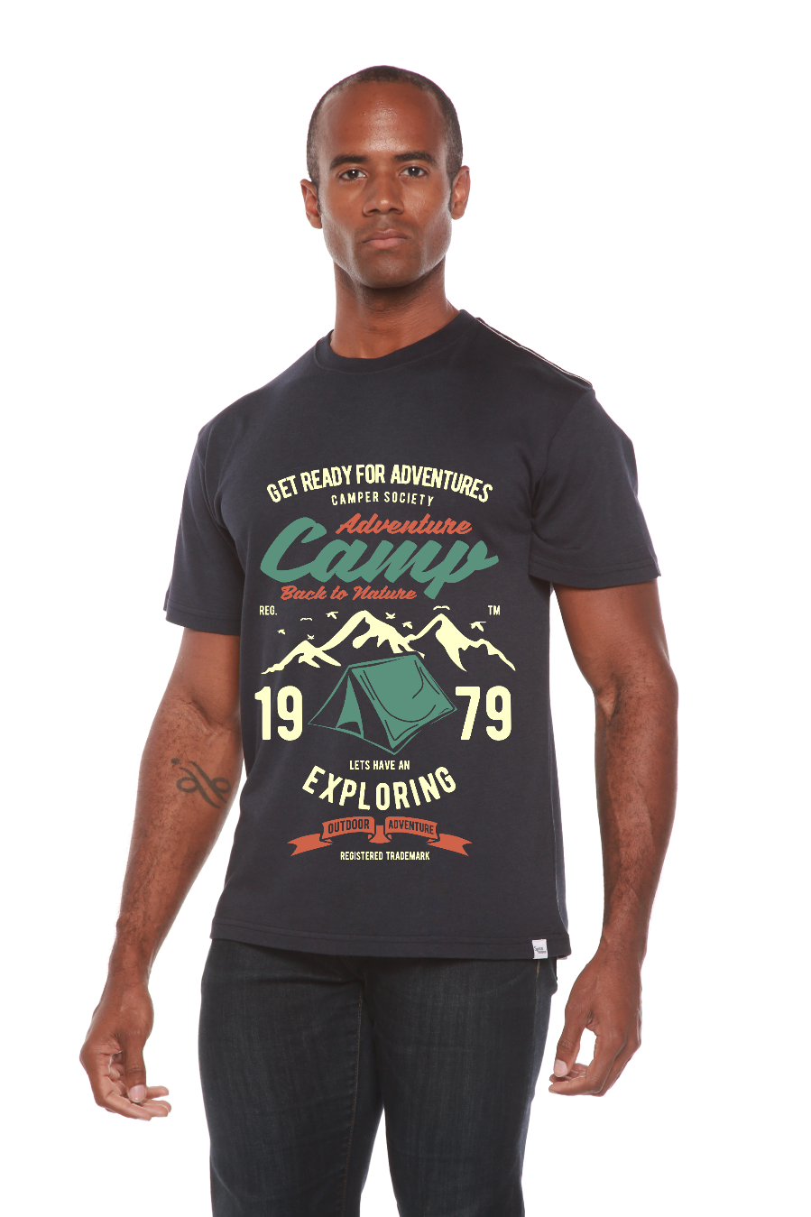 Camp Adventure Men's Bamboo Viscose/Organic Cotton Short Sleeve Graphic T-Shirt — view 3