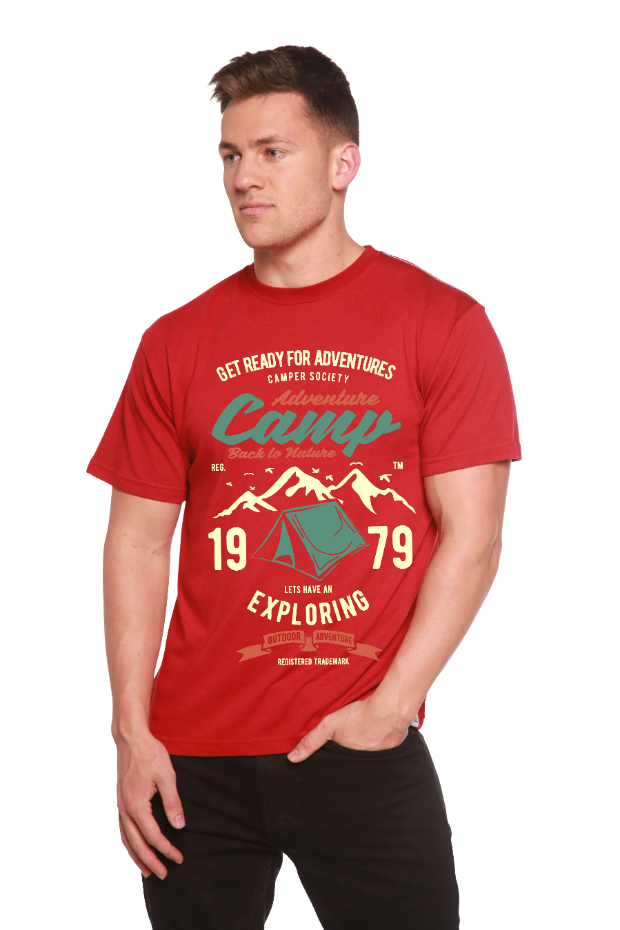 Camp Adventure Men's Bamboo Viscose/Organic Cotton Short Sleeve Graphic T-Shirt — view 7