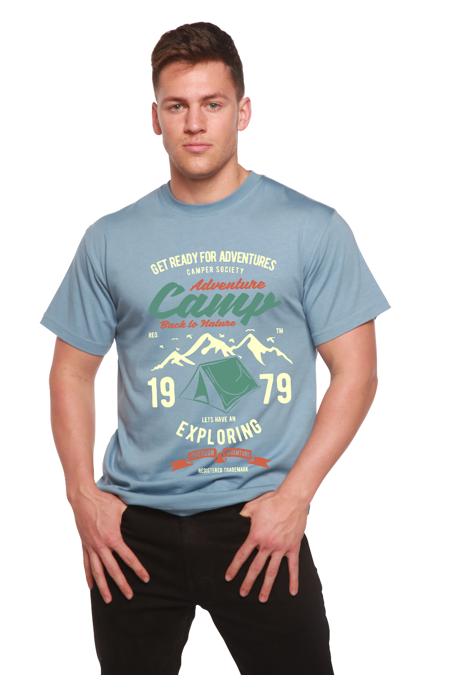 Camp Adventure Men's Bamboo Viscose/Organic Cotton Short Sleeve Graphic T-Shirt — view 5