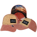 Camping Hat - Low Profile - Cork - Corduroy - Peach - Fabric Back