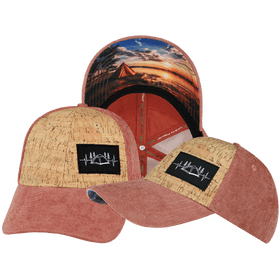Camping Hat - Low Profile - Cork - Corduroy - Peach - Fabric Back