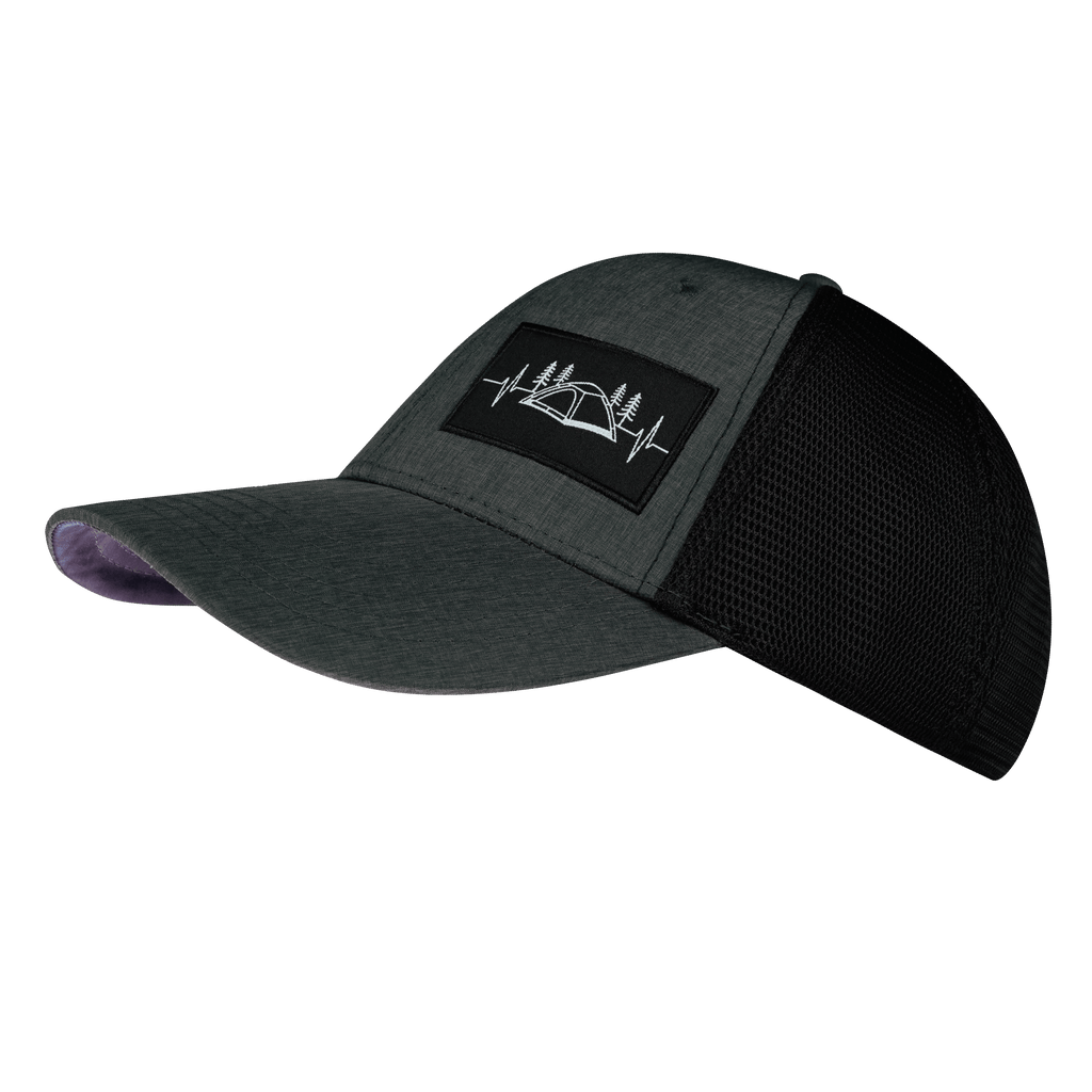 Camping Hat - Low Profile - Slate Gray / Black - Soft Trucker Mesh