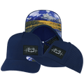 The Heartbeat Brand Camping Trucker Hat — Royal Blue — main product shot