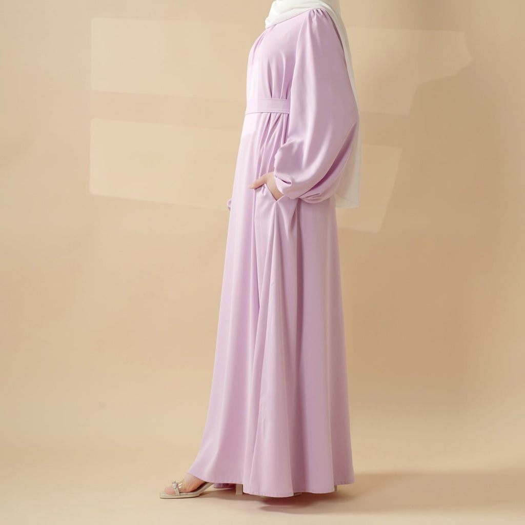 Mariam's Collection Candy Color Pleated Abaya | Must-have Essential Basic Dress (MA142) — detail shot 8