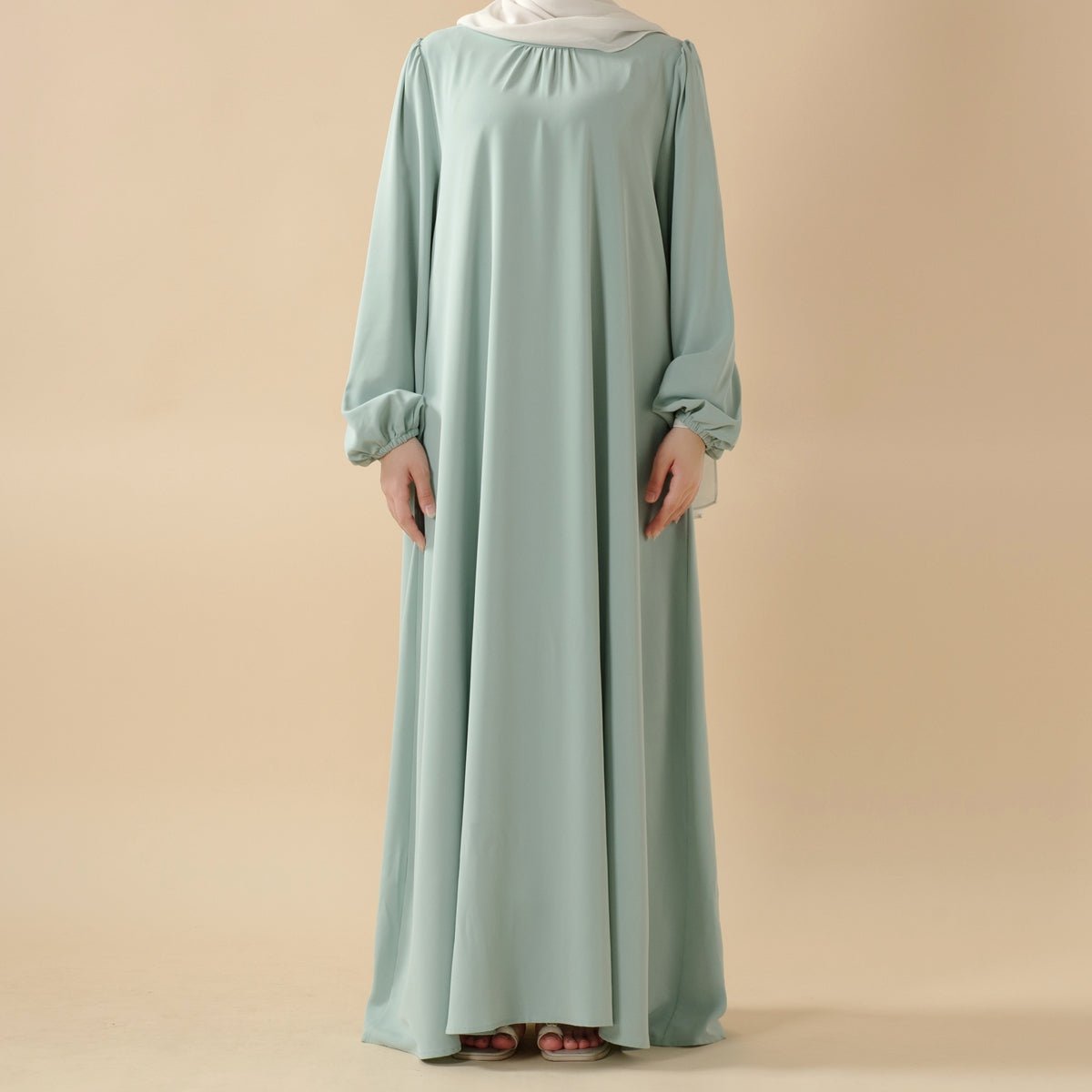 Mariam's Collection Candy Color Pleated Abaya | Must-have Essential Basic Dress (MA142) — detail shot 9