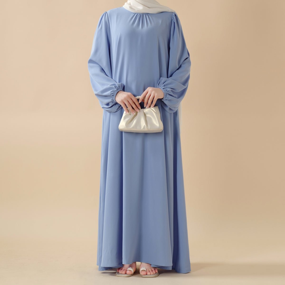 Mariam's Collection Candy Color Pleated Abaya | Must-have Essential Basic Dress (MA142) — lifestyle context