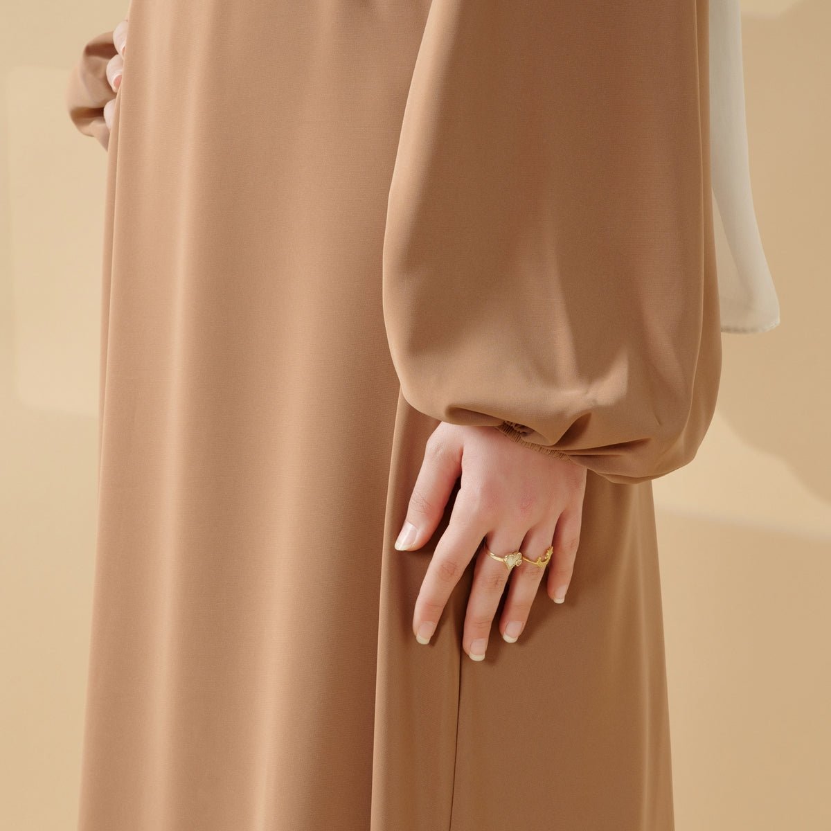 Mariam's Collection Candy Color Pleated Abaya | Must-have Essential Basic Dress (MA142) — in-use photo