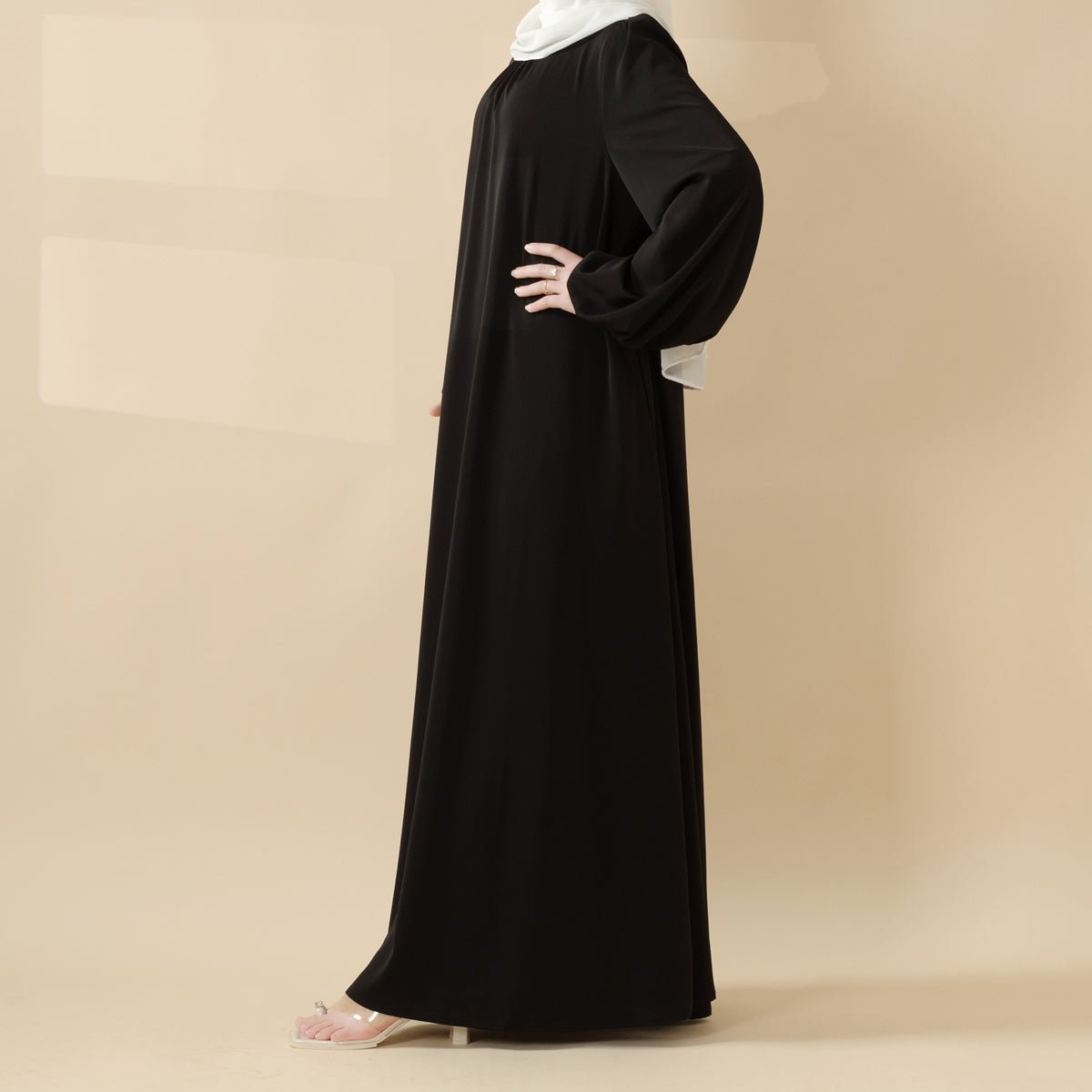 Mariam's Collection Candy Color Pleated Abaya | Must-have Essential Basic Dress (MA142) — color detail