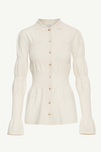 Cannes Knit Cinched Sleeve Top Clothing Veiled 