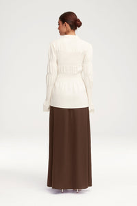 Cannes Knit Cinched Sleeve Top Clothing Veiled 