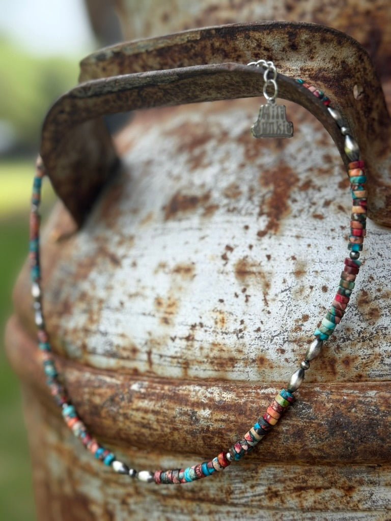 Wild Junkie Canyon Clay Turquoise Beaded Necklace — main product shot