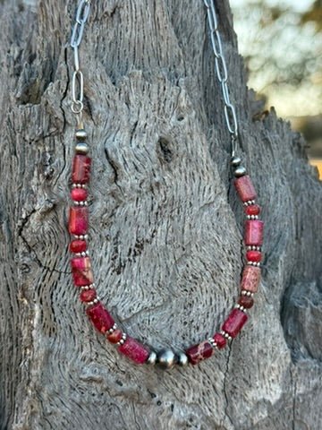 Wild Junkie Canyon Rose Paperclip Chain Necklace — back view
