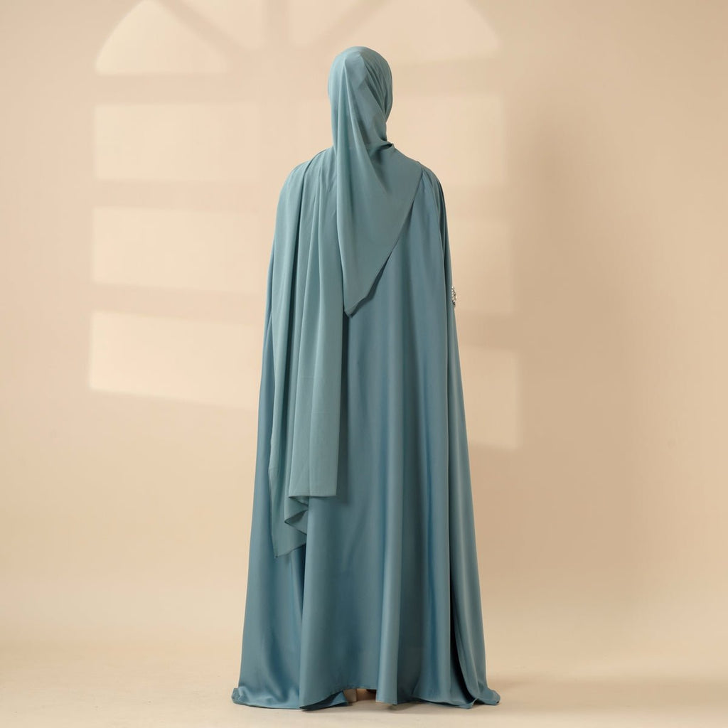 Mariam's Collection Cape Abaya, Haute Couture Heavy Rhinestone Abaya (MOA067) — detail shot 8
