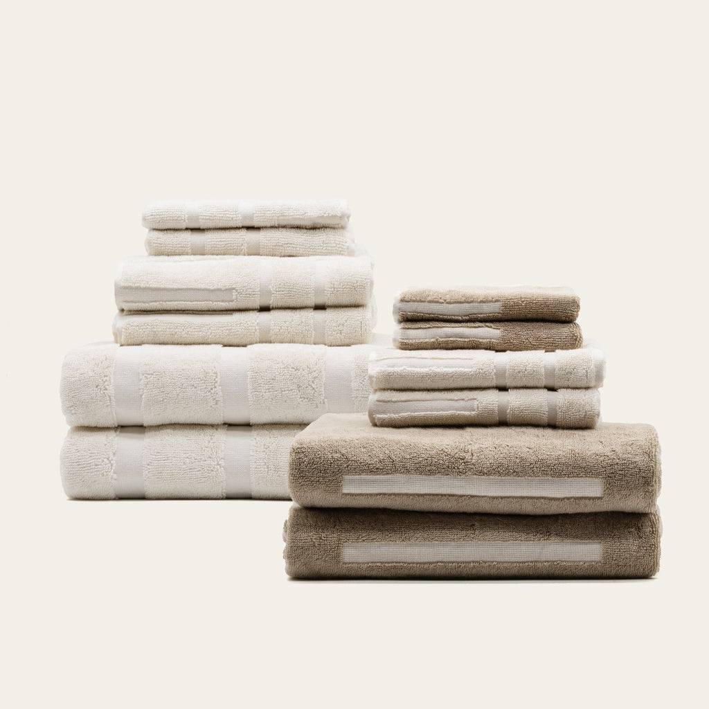 Italic Sorrel Towels — side view