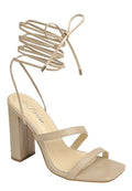 Carlie Strappy Tie Block Heel Sandals