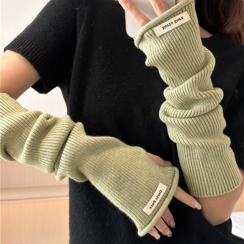 Mariam's Collection ‌Cascading Knit Sleeve Covers Cozy Elegance for Layered Style (MAC312) — lifestyle worn / used context