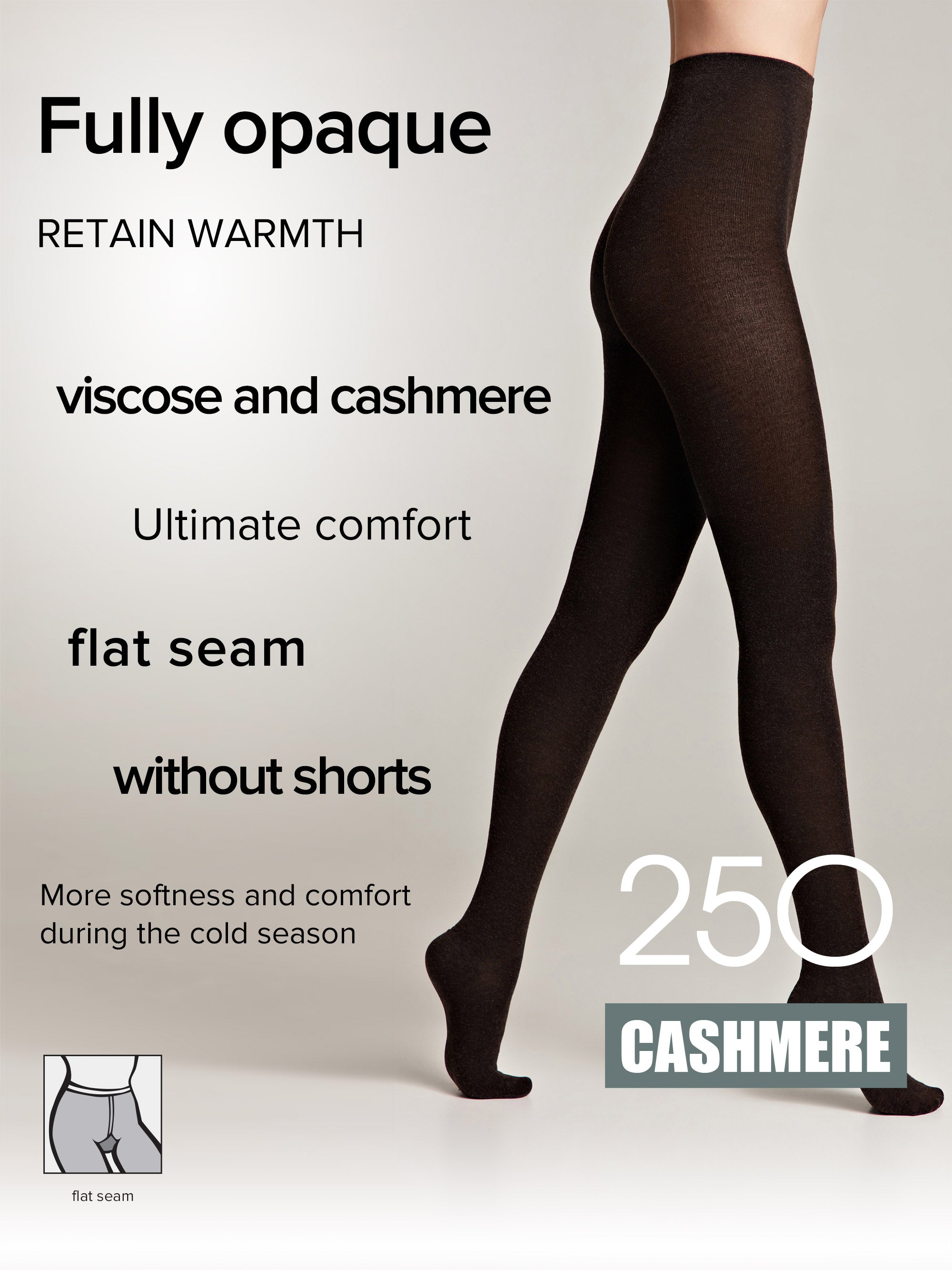 TheRanok.com Tights Conte Cashmere 250 Den - Warm Opaque — product on model