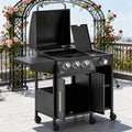 Castelle Flame 15K BTU Barbecue Propane Liquid Propane Grill With Side Burner (SAK53481) – SAKSBY WHOLESALE, view 10