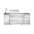 Castelle Flame Deluxe 4-Burner 72000 BTU Stainless Steel Liquid Propane Grill Island (SAK31425) – SAKSBY WHOLESALE