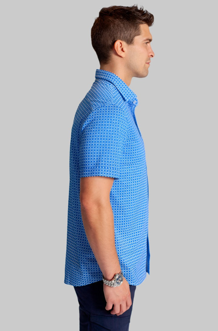 Buki Bastille Check Short Sleeve Tech Shirt — side view