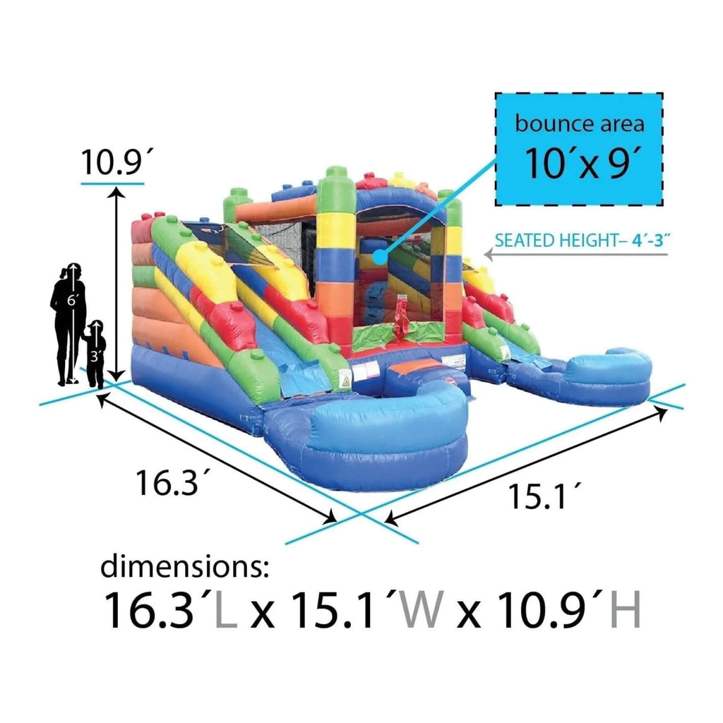 16FT Castle Bounce House With Dual Slides, Blower And Pool Combo (SAK56319) – SAKSBY WHOLESALE, view 10