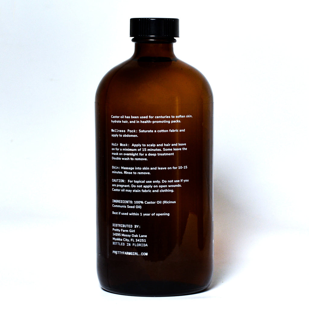 Pretty farm girl Pure Organic Cold Pressed Hexane-Free Castor Oil — in-use photo