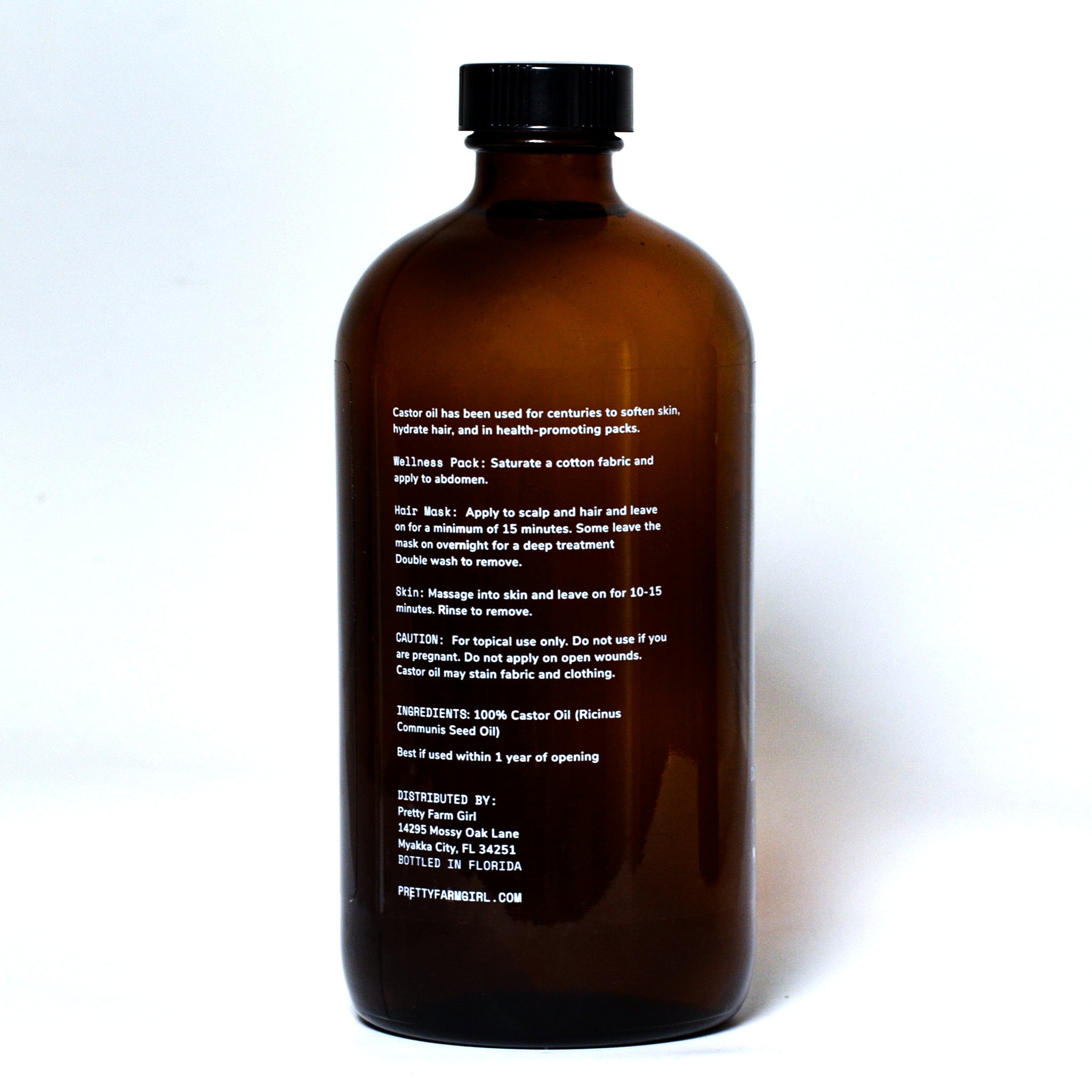 Pretty farm girl Pure Organic Cold Pressed Hexane-Free Castor Oil — in-use photo