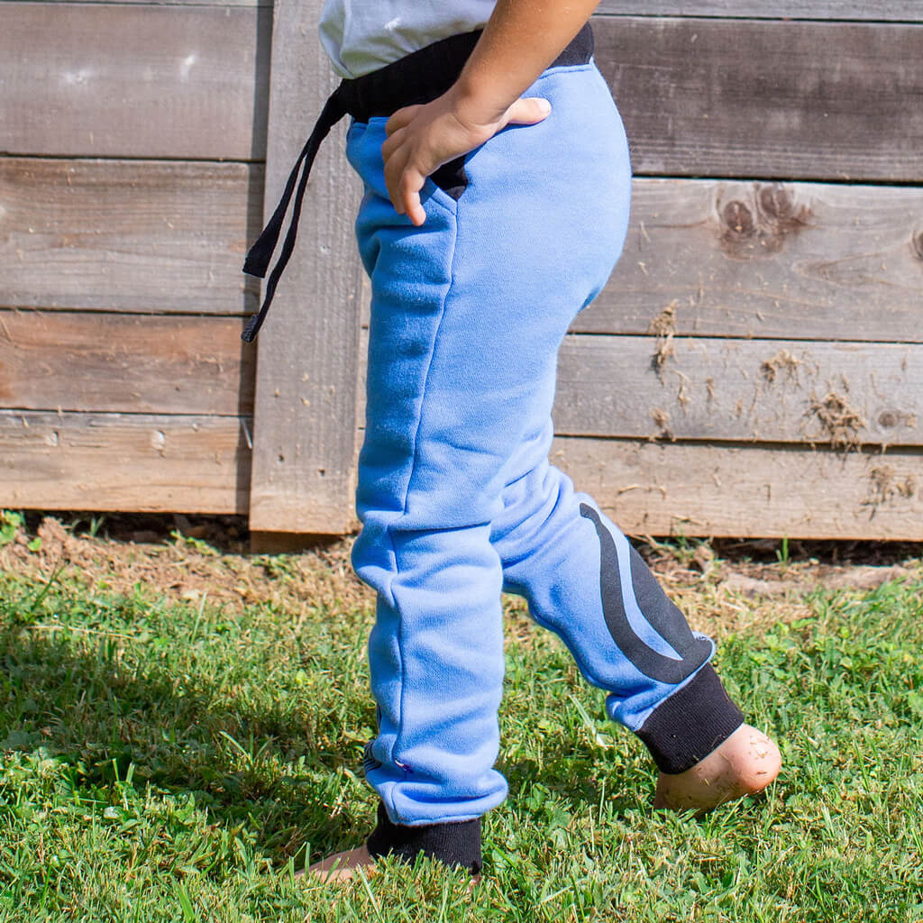 Princess Awesome & Boy Wonder Cat and Yarn Fuzzy Fleece Joggers with Pockets — lifestyle worn / used context