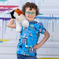 Princess Awesome & Boy Wonder "CATalyst" Lab Disasters Short Sleeve Polo Shirt — main product shot