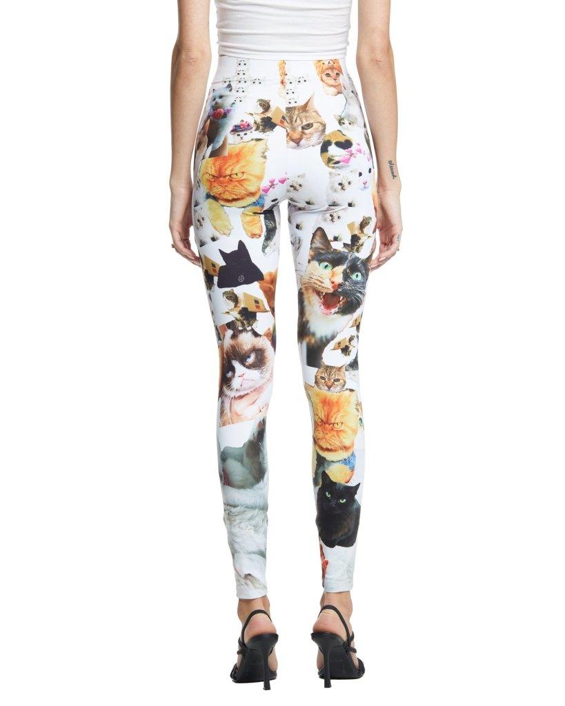 Cats n Scribbles I Like Cats and So Do You Leggings — comparison shot