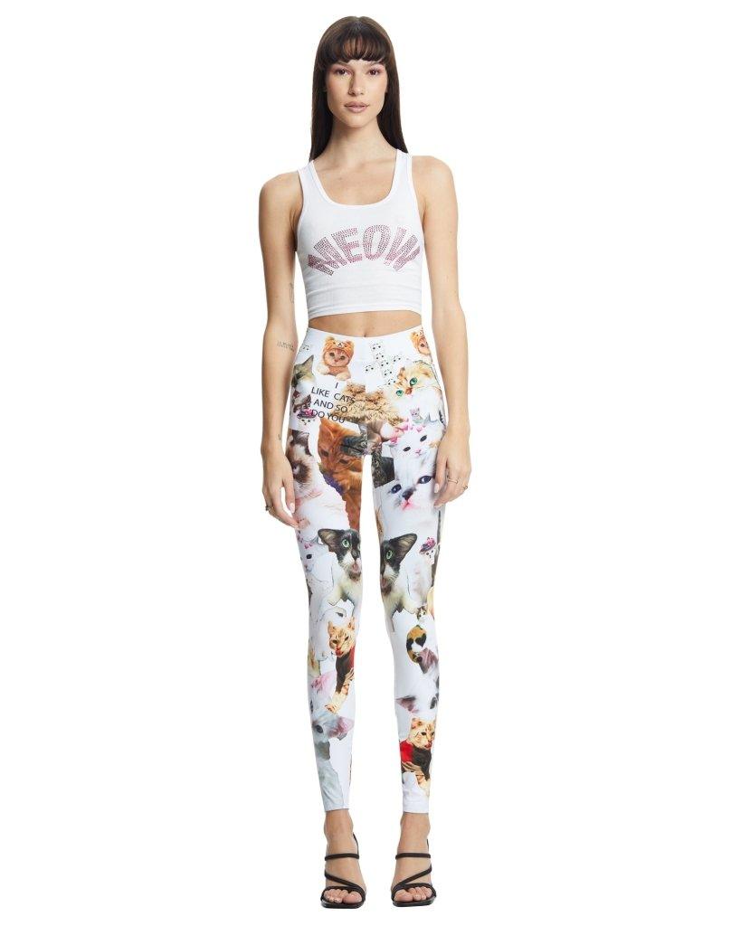 Cats n Scribbles I Like Cats and So Do You Leggings — size reference