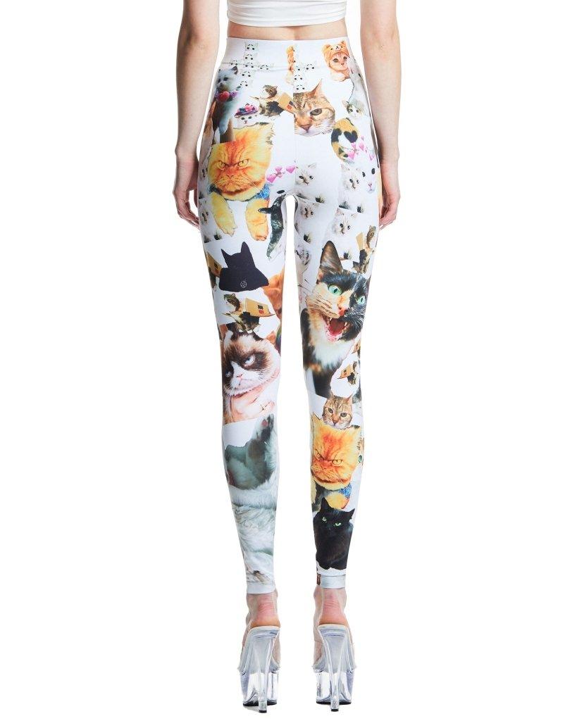 Cats n Scribbles I Like Cats and So Do You Leggings — side view
