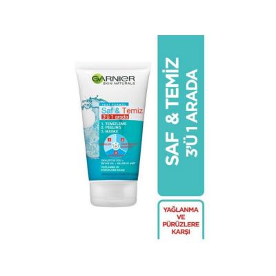 Garnier Skin Naturals 3-in-1 Face Cleanser, Exfoliator & Mask - Oil Control, Salicylic Acid, 5.07 fl oz