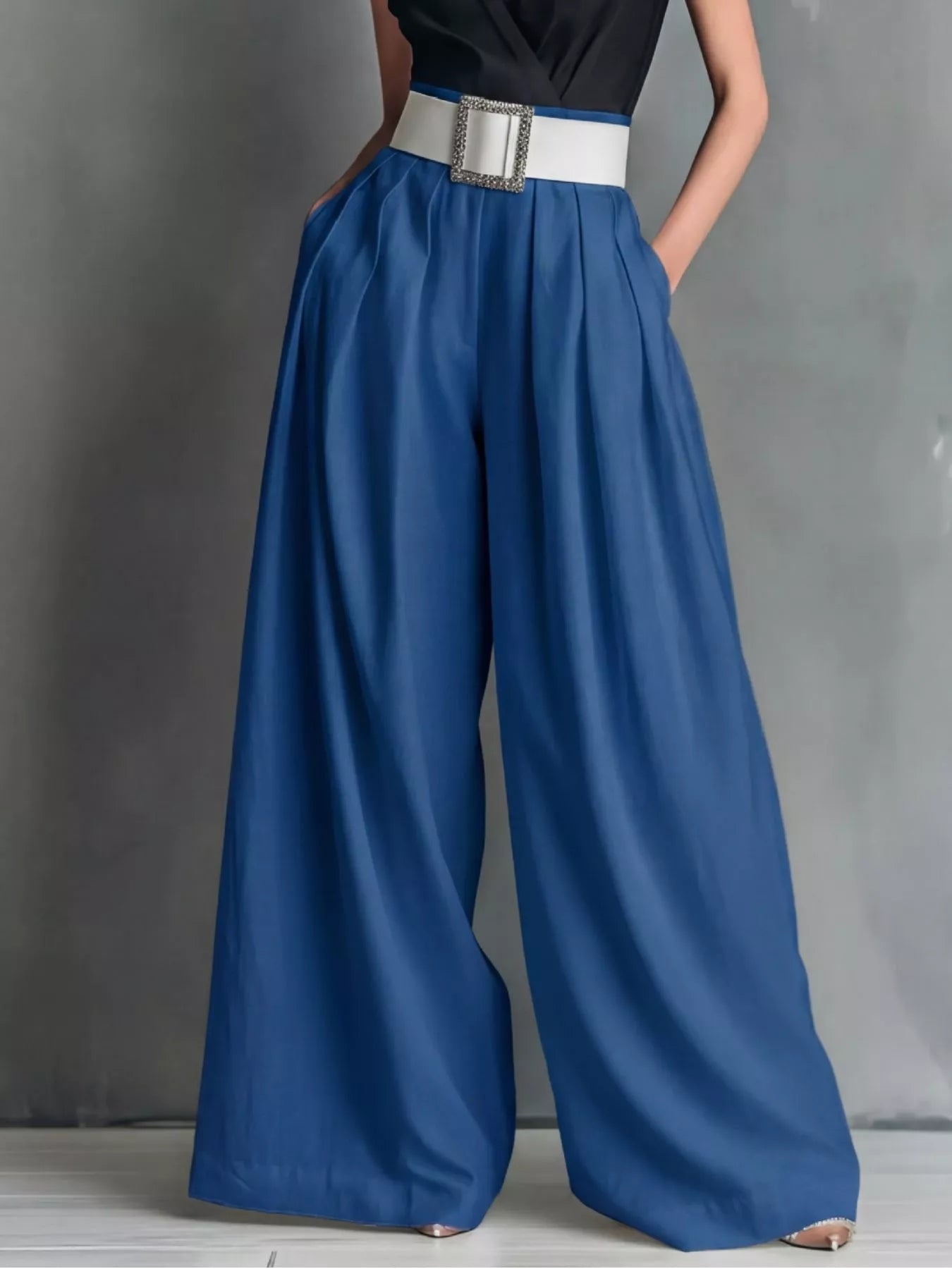 High-Waisted Wide-Leg Pants