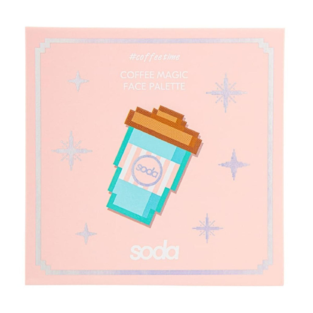 Soda Coffee Magic 4-in-1 Makeup Palette - Contour, Blush, Highlighter & Bronzer for All Skin Tones