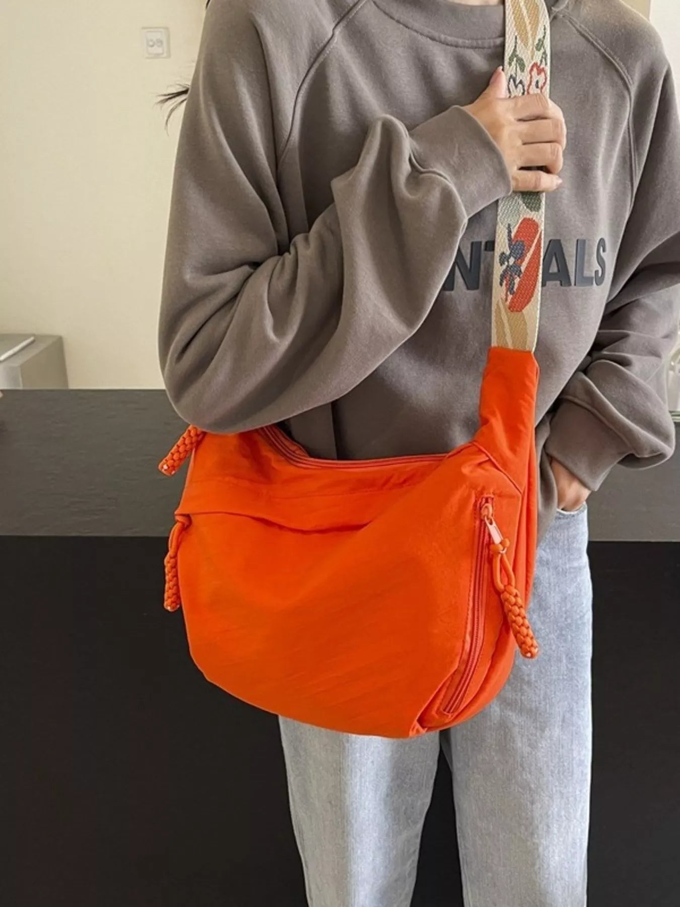Adjustable Wide Strap Crossbody Bag