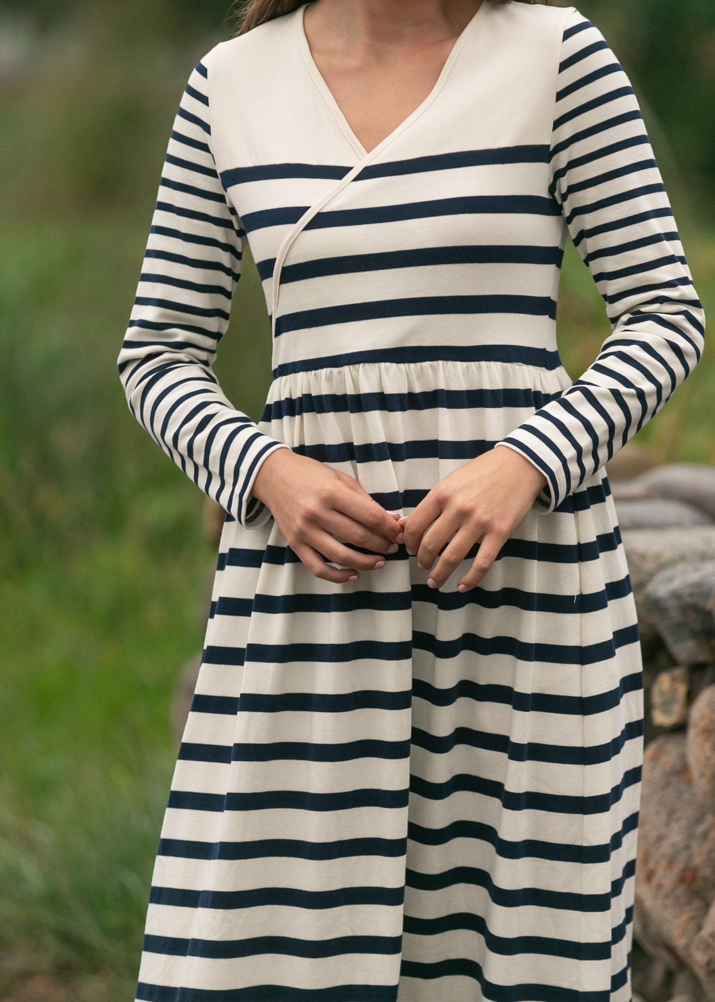 Inherit Co. Celeste Striped Knit Maxi Dress — comparison shot