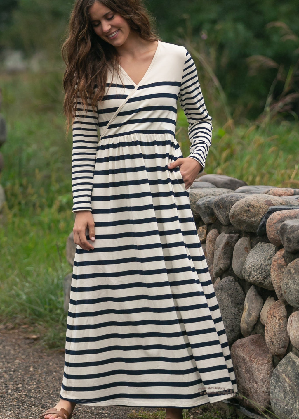 Inherit Co. Celeste Striped Knit Maxi Dress — feature highlight