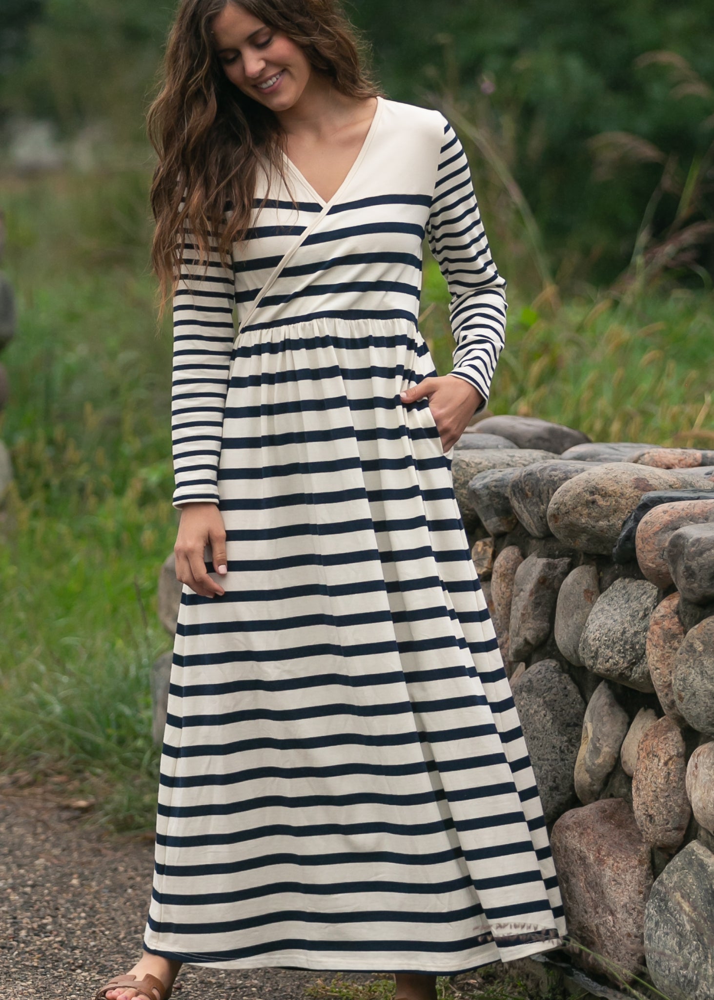 Inherit Co. Celeste Striped Knit Maxi Dress — feature highlight